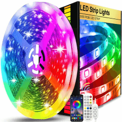 LED Streifen RGB Lichterkette mit Fernbedienung 🌈🎶