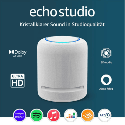 Echo Studio (Neueste Generation) | Der beste Klang, den unsere smarten WLAN- und Bluetooth-Lautsprecher je geboten haben