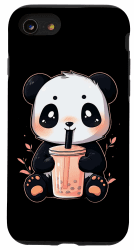 🐼🍵🥤 Hülle für iPhone SE (2020) / 7 / 8 Panda Bär Boba Tea Bubble Tea Anime Kawaii