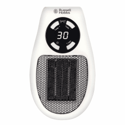 🔥🔥 Russell Hobbs RHPH2001 Heizgerät mit Keramikstecker, 500 W, Einstellbarer Thermostat, 12-Stunden-Timer und LED-Display, 2 Lüfterstufen, Weiß 🔥🔥