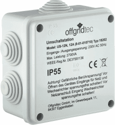 Offgridtec Umschaltstation für Netzvorrangschaltung USV Betrieb US230/12 12A 2700W 230VAC ⚡️🔌