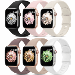 🌟 AMSKY 6 Stück Silikon Sport Armbänder für Apple Watch - Premium Qualität! 🌈⌚