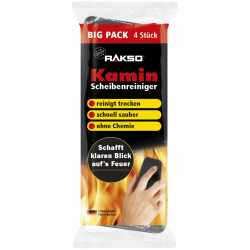 🔥 Angebot: RAKSO Kaminscheibenreiniger - 4 Kaminglasreiniger, 2x2 Stk. 🔥