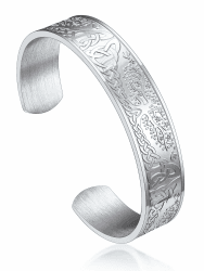 Bandmax Lebensbaum Armband Damen Herren Edelstahl Armreif Offen Keltisch Wikinger Armband 15MM breit Manschettenarmband Freundschaftsarmband Wikinger Schmuck Accessoires ⚔️