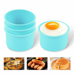 🍳🥚 4 Stück Eierpfanne für HeißLuftfritteuse - Silikon Backform für Airfryer