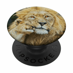 🦁👶 Niedlicher Vater Löwe und Baby Löwe Pop Mount Socket PopSockets Klebender PopGrip