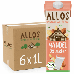 🌿 Allos Mandeldrink ohne Zucker | Mandel Drink Natur 🌰
