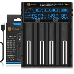 🔋🔌 WISSBLUE LCD-4 18650 Akku Ladegerät: Schnell, Leistungsstark und Multifunktional! 🎁