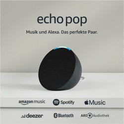 Echo Pop (Neueste Generation) | Kompakter und smarter Bluetooth-Lautsprecher mit vollem Klang und Alexa | Anthrazit 🎵🔊🔴