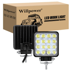 Willpower LED-Arbeitsscheinwerfer, 10,2 cm, 48 W, Flutlicht 🚜🔦