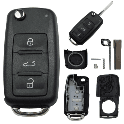 🔑 Auto Fernbedienung Gehäuse Modern Rohling HAA Ersatz Klappschlüssel passend für VW Seat NEU
