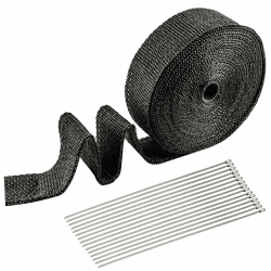 Hitzeschutzband Auspuff 15m x 5cm mit Edelstahl Kabelbinder 🚗🔥