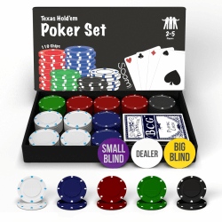 Soom Games Poker Set 🃏🎲 - 110 Chips - Perfekt für 2-5 Spieler