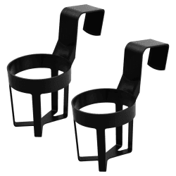 🚗 2 Stück Getränkehalter Schwarz - Universal für Auto, Marine, Truck, RV, Heim, Büro, Schule, Etagenbett 🥤