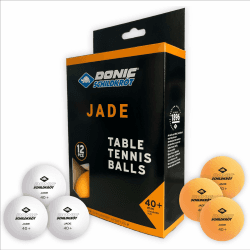 🏓 Donic-Schildkröt Tischtennisball Jade, Poly 40+ Qualität, weiß, orange oder im Farbmix, 6 STK.,12 STK., 72 STK. oder 144 STK. 🏓