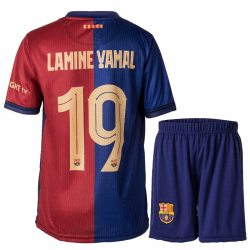 🔥 Barcelona 2024/2025 Yamal #19 Kinder Trikot mit Kurz - Fußball Trikot Set Jugendgrößen