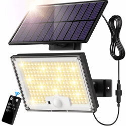 Solarlampen mit Bewegungsmelder 172LED Solarleuchten Aussen 🌞🏡