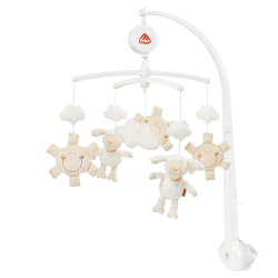 🌙 Fehn Musik Mobile Schaf - Baby Einschlafhilfe Musikspielzeug 🐑