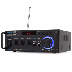 🔊 Pyle Verstärker, 200W Stereo Verstärker - 5 Eingänge, Bluetooth, FM-Radio