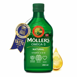 Möller's Omega 3 Lebertran | Nahrungsergänzung mit EPA, DHA, Vit A, D und E 🐟🌿 | 165 Jahre alte Marke | Superior Taste Award 🏆