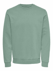 🔥 NUR & SONS Herren Onsceres Crew Neck Noos Sweatshirt L Pastell-grün 🌿 | SALE!
