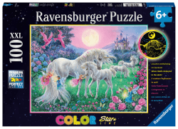 🌟 Ravensburger Kinderpuzzle - Einhörner im Mondschein 🦄