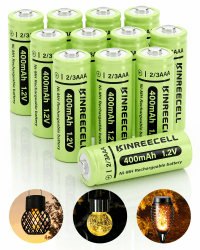 🔋🌞 KINREECELL 2/3AAA Solar Batterie 400mAh - 12er Pack