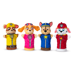 Melissa and Doug Handpuppe Paw Patrol | 4 Kasperle Paw Patrol Handpuppen für Kinder 🐶🚓🚒🚁 | Kasperletheater Handpuppen Kinder
