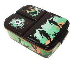 Kinder Brotdose Lunchbox mit Fächern - Fußball Motiv ⚽