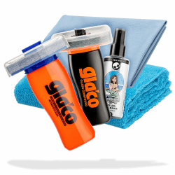 5-teil. Glasversiegelung Bundle - Soft99 Glaco DX 110 ml Versiegelung + Soft99 Glaco Glass Compound Roll On 100ml - Politur für Glas + Glasreiniger 100ml