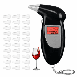 🍺🚫🚗 Alkoholtester mit Polizeigenauer Genauigkeit und 30 Mundstücke
