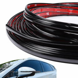 🚗 Selbstklebende Zierleiste 10mm*5m Chromleiste Schwarz 🌟