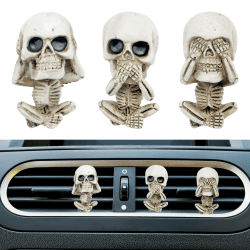 3 STÜCKE Schädel Auto Klimaanlage Lüftungsclip - Luftauslass Auto Dekoration