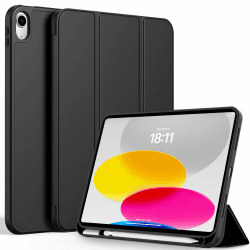 📱 CACOE Hülle für iPad A16 11. Generation 2025 /iPad 10. Generation 10.9 Zoll mit Stifthalter - Schwarz