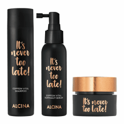 ALCINA It´s never too late Vital-Set mit Coffein Shampoo, Kopfhautserum & Anti-Falten-Gesichtscreme 💆‍♀️