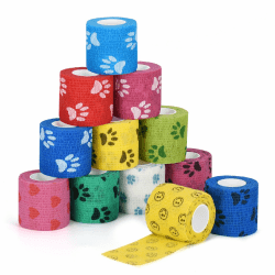 🐾 12 Stück Selbstklebende Bandage für Hund Vet Wrap 🐶