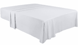 Angebot: Utopia Bedding - Bettlaken ohne Gummizug - Weiß 🛏️