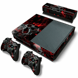 🎮🔴👻 Mcbazel Pattern Series Decals Vinyl Skin Sticker für Original Xbox One - Red Skull