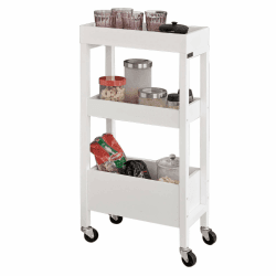 🌟 SoBuy® FKW49-W Rollwagen mit 3 Fächern 🚿🛒
