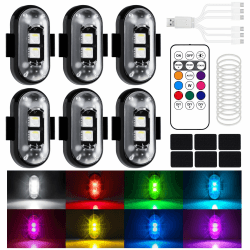 YESLUSY 6 Stück Kabellose LED Lichter Autos mit Fernbedienung 🚗🌈