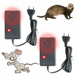 🦝🏠🔊 Lomhyve 2 Stück Marderschreck mit Stecker - Ultraschall Marderabwehr für Haus und Garage