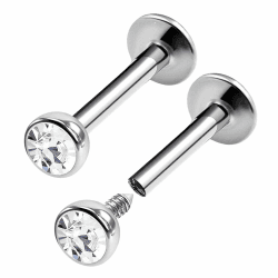 KJM Fashion 2 Stk Edelstahl Labret 1,2mm 16g Marilyn Monroe Ohrringe 🌟👄