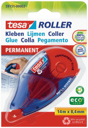 tesa Roller Kleben Permanent ecoLogo - Nachfüllbarer Kleberoller 🌱🖇️