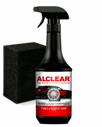 🔥 ALCLEAR 721RK Auto Reifenglanz Reifen-und Kunststoffpflege, Gummipflege, seidenmatt, 1.000 ml 🔥