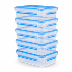 Emsa Clip&Close Frischhaltedose Mealprep-Set N10307 | 5-teiliges Set | Vorratsdosen