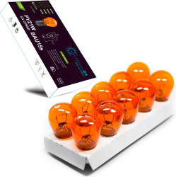 🚘 LIGHTWORLD24 10 x PY21W Blinkerlampe 12V orange gelbe Kugel Lampe BAU15s Auto Lampe S25 21W Birne