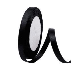 Satinband Schwarz 10mm, 23 Meters Dekoration Präsent Geschenkband 🎀