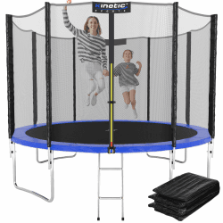 KINETIC SPORTS Trampolin Outdoor 'Salto Plus' Ø 183/244/305/366/400/430/490 cm - Komplett-Set für Kinder