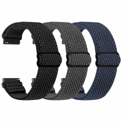 TumpCez Elastische Uhrenarmbänder,16mm 18mm 19mm 20mm 22mm 24mm Schnellverschluss Nylon Armband Verstellbare Aatmungsaktive Sportbänder Ersatzarmband für Herren Damen 🌟