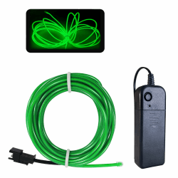🎉 Balabaxer EL Draht Grün, 10M Neon Kabel Mit Batterie Trafo - Party und Halloween Beleuchtung 🎃